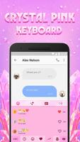 Crystal Pink Emoji Keyboard Theme for Hangouts ภาพหน้าจอ 2