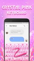 Crystal Pink Emoji Keyboard Theme for Hangouts imagem de tela 3