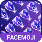 Purple Glitter Diamond Keyboard Theme For Girls simgesi