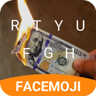 Burn Dollar Spoof Keyboard Theme for Snapchat Zeichen