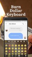 Burn Dollar Spoof Keyboard Theme for Snapchat Affiche