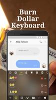 Burn Dollar Spoof Keyboard Theme for Snapchat 스크린샷 2