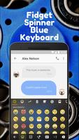 Fidget Spinner Blue Keyboard Theme musically Plakat