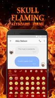 Flaming Skull Keyboard Theme পোস্টার