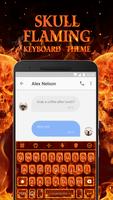 Flaming Skull Keyboard Theme syot layar 1