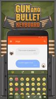 Gun and Bullet Keyboard Theme for Snapchat الملصق