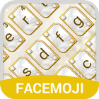 Gold Diamond Emoji Keyboard Theme for Messenger आइकन