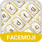 Gold Diamond Emoji Keyboard Theme for Messenger أيقونة