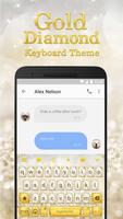 Luxury Gold & Glitter Diamond Emoji Keyboard Ekran Görüntüsü 1