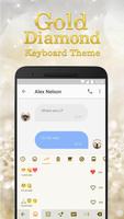Gold Diamond Emoji Keyboard Theme for Messenger 截圖 2