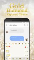 Gold Diamond Emoji Keyboard Theme for Messenger تصوير الشاشة 2