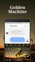 Golden Machine Keyboard Theme & Emoji Keyboard imagem de tela 3