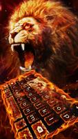 Fire lion & Flame Lion Keyboard Theme capture d'écran 1
