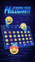 3D Hologram Neon Emoji Keyboard Theme 스크린샷 2