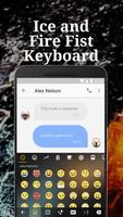 Ice and Fire Fist Emoji Keyboard Theme for Twitter Cartaz