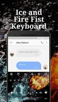 Ice and Fire Fist Emoji Keyboard Theme for Twitter imagem de tela 1