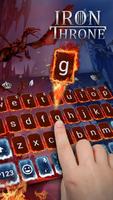 Ice & Fire Iron Throne Emoji Keyboard Theme capture d'écran 2