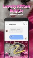 Lovely Kitten Bubble Keyboard Theme for Snapchat screenshot 3