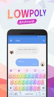Low Poly Emoji Keyboard Theme for Whatsapp capture d'écran 1