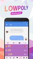 Low Poly Emoji Keyboard Theme for Whatsapp capture d'écran 2