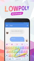 Low Poly Emoji Keyboard Theme for Whatsapp capture d'écran 3