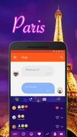 Paris Emoji Keyboard Theme Ekran Görüntüsü 2