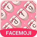 Pink Cute Bow Emoji Keyboard Theme for Facemoji APK