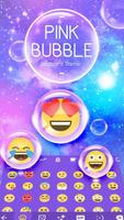 Pink Water Bubble Drop Keyboard Theme & Emoji screenshot 1