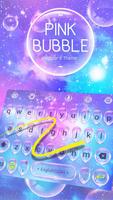 Pink Water Bubble Drop Keyboard Theme & Emoji screenshot 2
