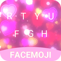 Pink Heart Emoji Keyboard Theme for Facebook