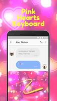 Pink Heart Emoji Keyboard Theme for Facebook скриншот 3