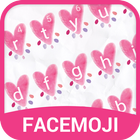 Pink Love Emoji Keyboard Theme icône