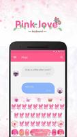 Pink Love Emoji Keyboard Theme capture d'écran 1
