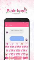 Pink Love Emoji Keyboard Theme ảnh chụp màn hình 1