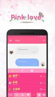 Pink Love Emoji Keyboard Theme Screenshot 2