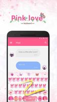 Pink Love Emoji Keyboard Theme تصوير الشاشة 3