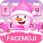 Pink Snow Keyboard Theme icône