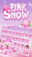 Pink Snow Keyboard Theme capture d'écran 1