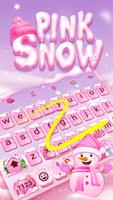 Pink Snow Keyboard Theme capture d'écran 3