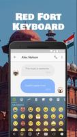 Red Fort Emoji Keyboard Theme for Independence day poster