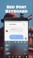 Red Fort Emoji Keyboard Theme for Independence day syot layar 2