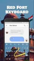 Red Fort Emoji Keyboard Theme for Independence day syot layar 3
