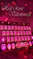 Red Rose Keyboard Theme for Valentine's Day Affiche