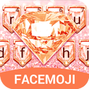 Luxury Rose Gold Diamond Keyboard Theme APK