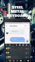 Steel Metal Emoji Keyboard Theme for Facebook capture d'écran 2