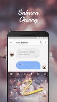 Sakura Cherry Keyboard Theme for Snapchat capture d'écran 3