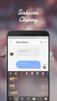 Sakura Cherry Keyboard Theme for Snapchat скриншот 2