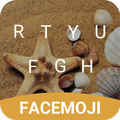 Summer Sea Shell Emoji Keyboard Theme for Snapchat