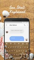 Summer Sea Shell Emoji Keyboard Theme for Snapchat imagem de tela 1