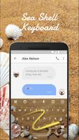 Summer Sea Shell Emoji Keyboard Theme for Snapchat imagem de tela 3